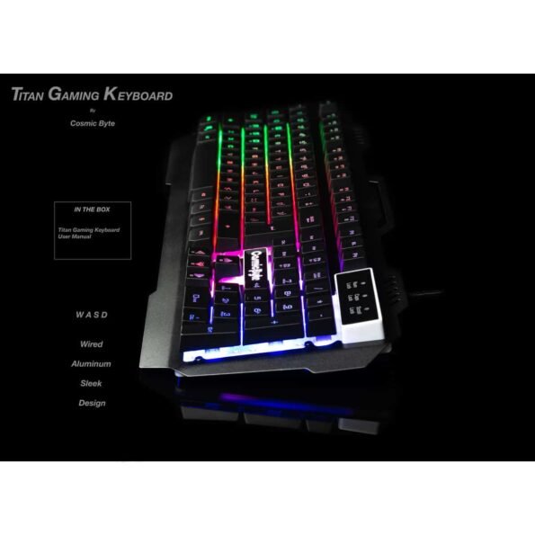 COSMIC BYTE CB-GK-05 TITAN WIRED GAMING KEYBOARD (BLACK)