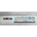  HERMES M5 is a minimalistic mechanical keyboard. This keyboard features an onboard memory and provides 5 profiles of programmable lighting effects. Forge your signature by pressing FN + F-keys to record your profiles with this amazing keyboard.