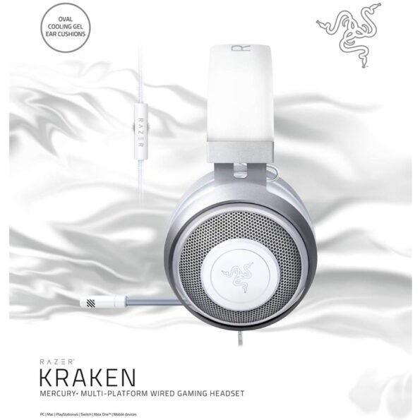 Razer Kraken Multi-Platform Wired Gaming Headset Mercury