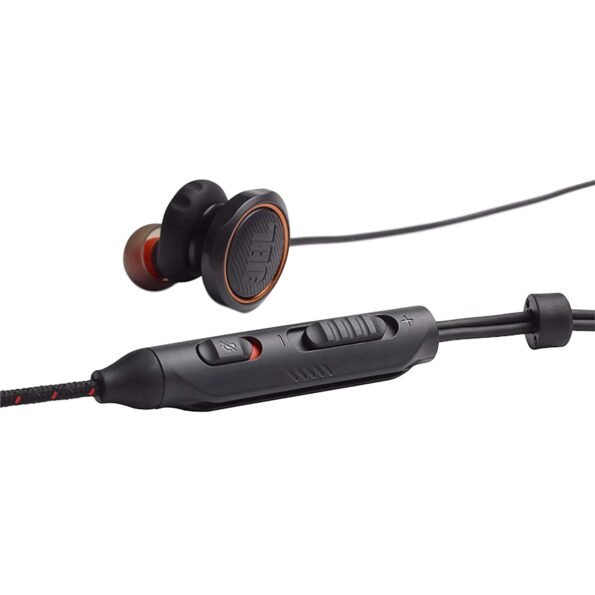 JBL Quantum 50 by Harman Wired in-Ear Gaming Headphone with Twistlock Technology, Inline Voice Focus Microphone and Master Volume Slider (Black)