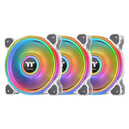 Thermaltake Riing Quad 12 RGB Radiator Fan TT Premium Edition 3 Fan Pack - White