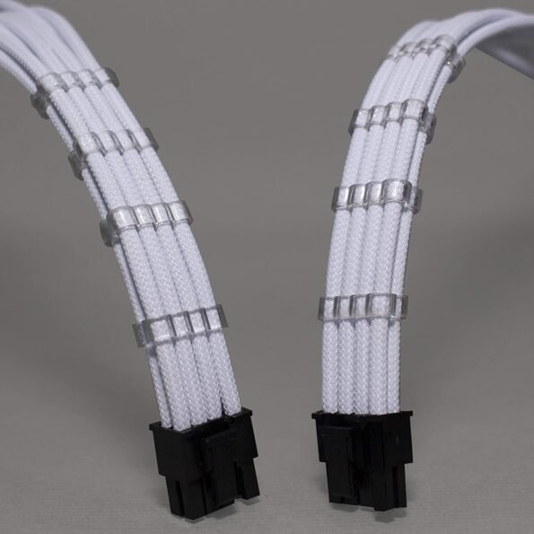 Sensei Mods Sleeved PSU Cable Extension Kit- PURE White