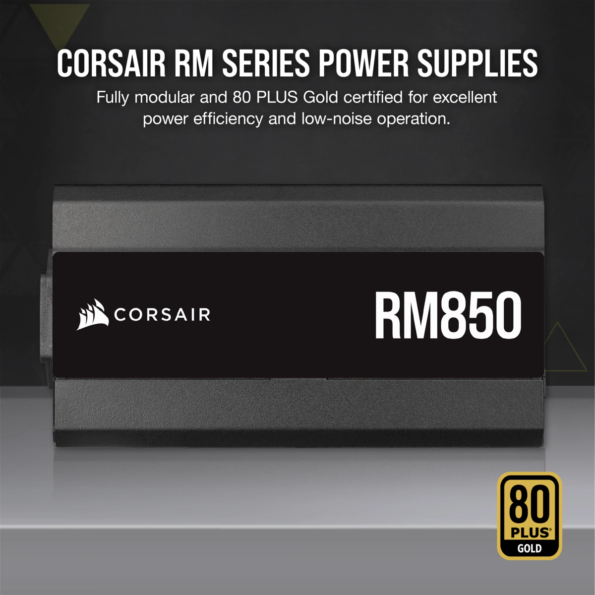 RM Series™ RM850 — 850 Watt 80 PLUS Gold Fully Modular ATX PSU (IN)