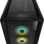 Corsair iCUE 5000X RGB Tempered Glass Mid-Tower ATX PC Smart Case – Black