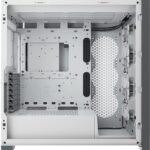 Corsair iCUE 5000X RGB Tempered Glass Mid-Tower ATX PC Smart Case, White-min