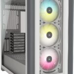 Corsair iCUE 5000X RGB Tempered Glass Mid-Tower ATX PC Smart Case, White-min
