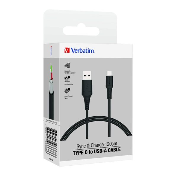 Type C to USB-A Cable 120cm PVC