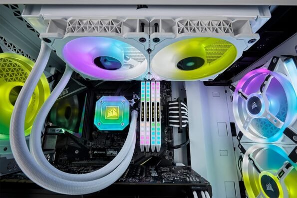CORSAIR H100i ELITE CAPELLIX White RGB LIQUID COOLER - PCB World Tech