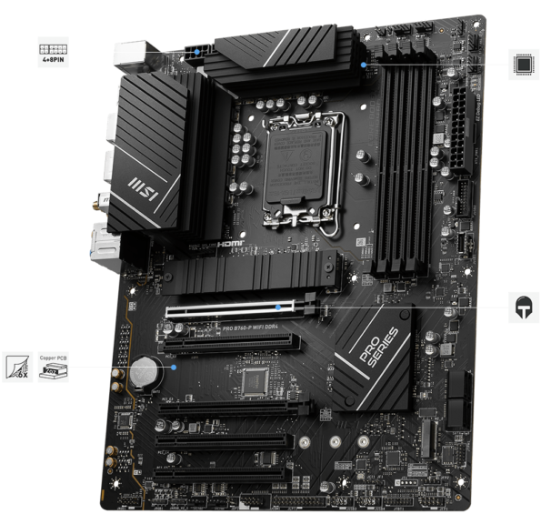 MSI PRO B760-P WIFI DDR4 MOTHERBOARD