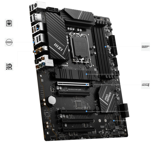 MSI PRO B760-P WIFI DDR4 MOTHERBOARD