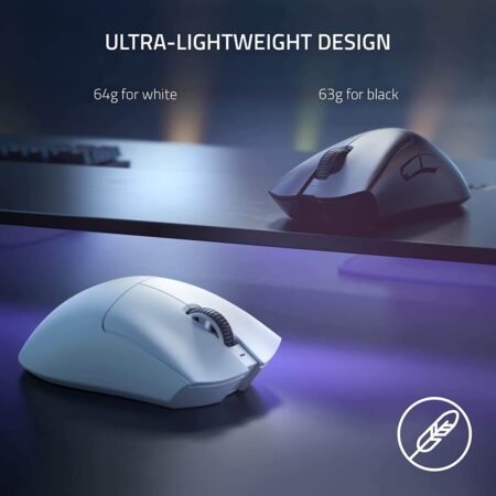 RAZER DEATHADDER V3 PRO GAMING MOUSE (WHITE)