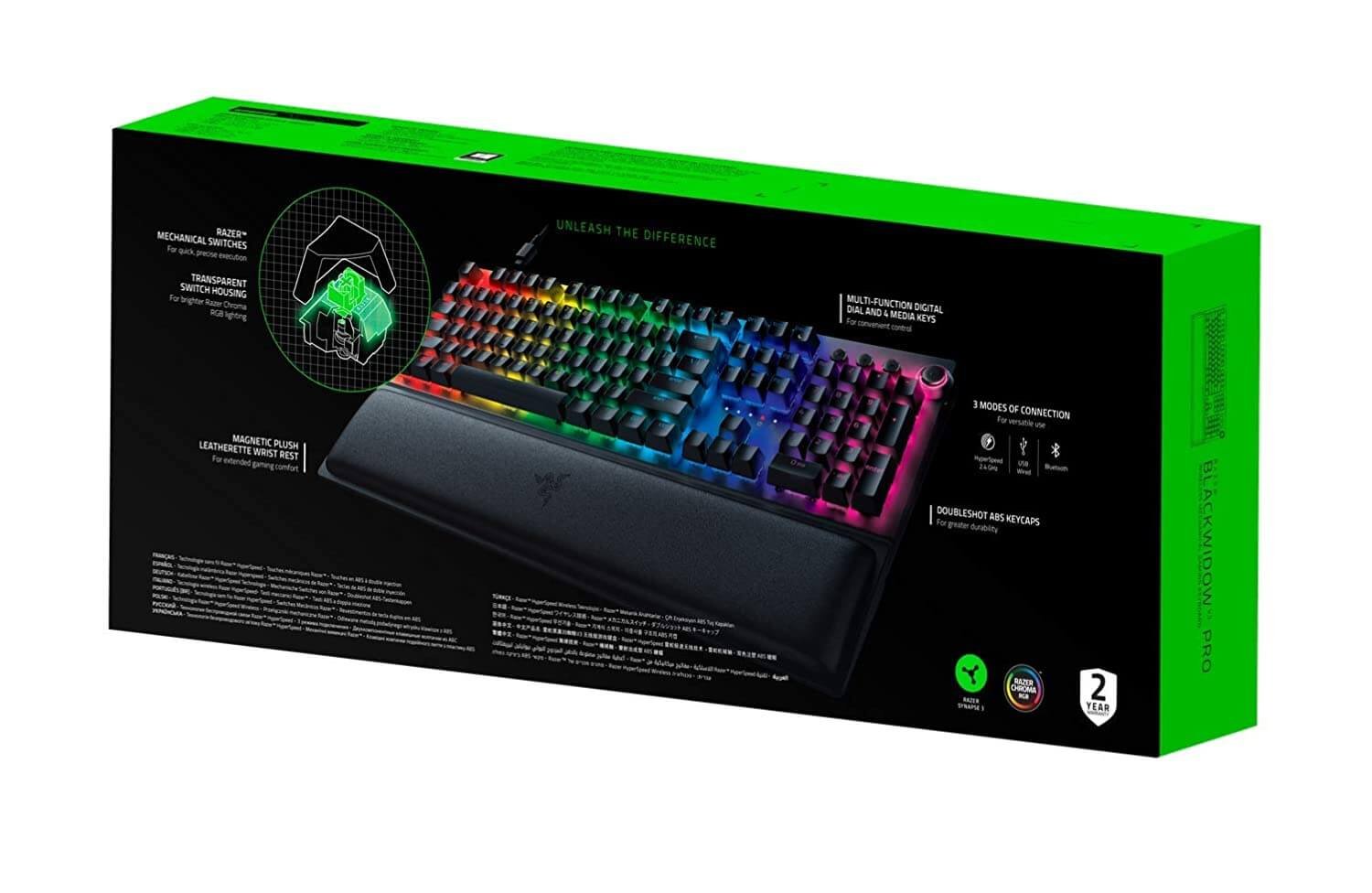 Razer BlackWidow V3 Pro Wireless Mechanical Gaming Keyboard (Green Switch)  US Layout - PCB World Tech