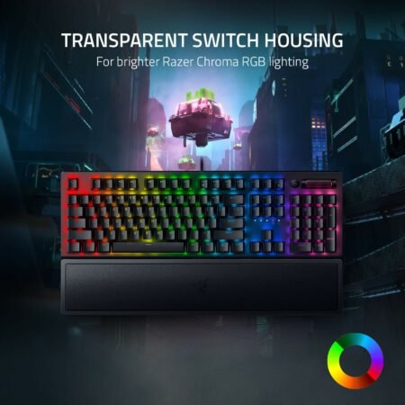 RAZER BLACKWIDOW V3 MECHANICAL GAMING KEYBOARD (GREEN SWITCH)