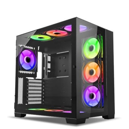 Ant Esports Chassis Crystal XL Black with fans