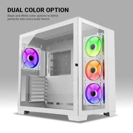 Ant Esports Chassis Crystal XL white with fans