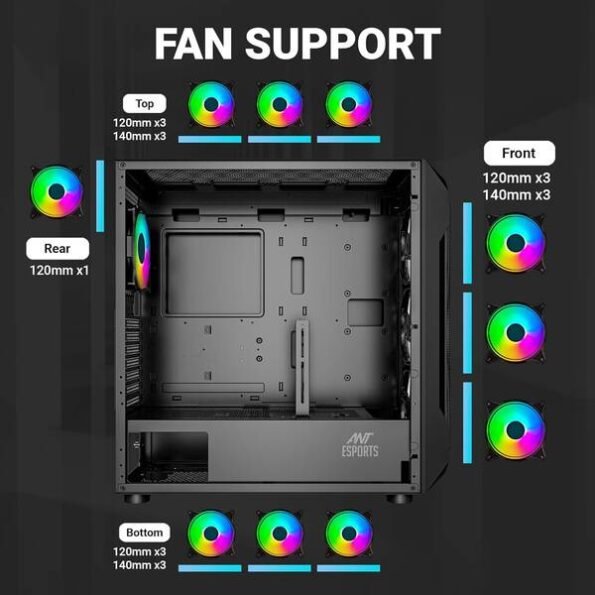 Ant Esports Chassis ICE-410TG Black