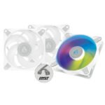 Arctic P12 Pwm Pst Argb Cabinet Fan 3 Pack White