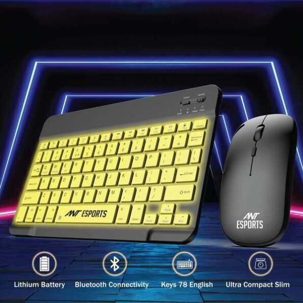 ANT ESPORTS WKM11 WIRELESS KEYBOARD AND MOUSE COMBO (BLACK CYAN)