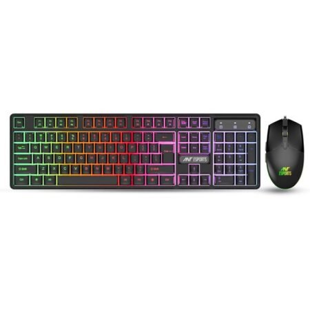 Ant Esports KM1650 RGB Membrane Wired Gaming Keyboard & Mouse Combo-Black