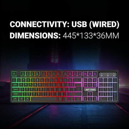 Ant Esports KM1650 RGB Membrane Wired Gaming Keyboard & Mouse Combo-Black