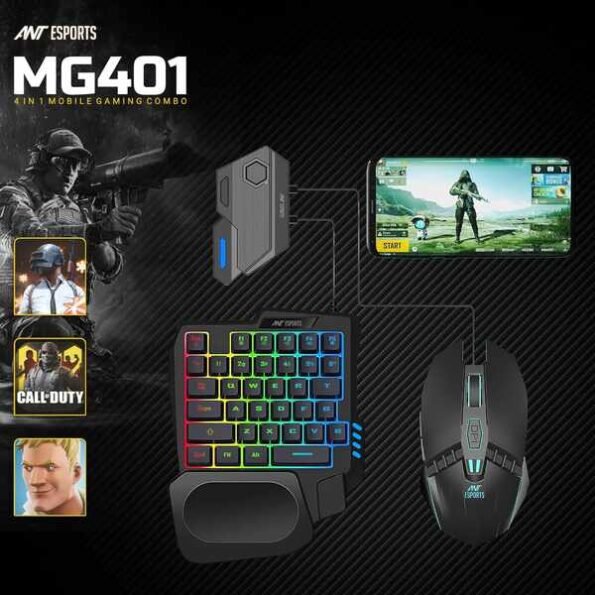 Ant Esports MG401 Gaming Keyboard & Mouse Combo Black