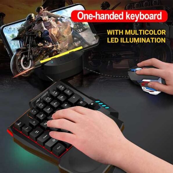 Ant Esports MK1001 One Handed RGB Gaming Keyboard Black