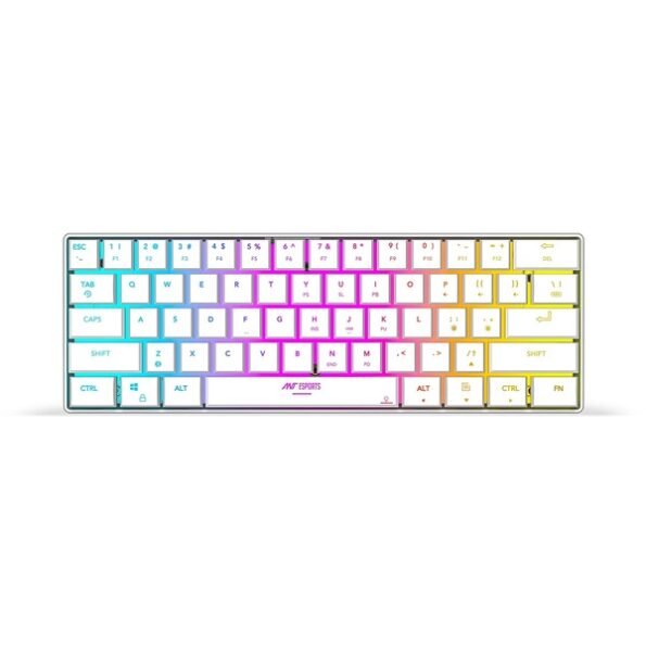 Ant Esports MK1500 BT&Wireless RGB Membrane Gaming Keyboard -White