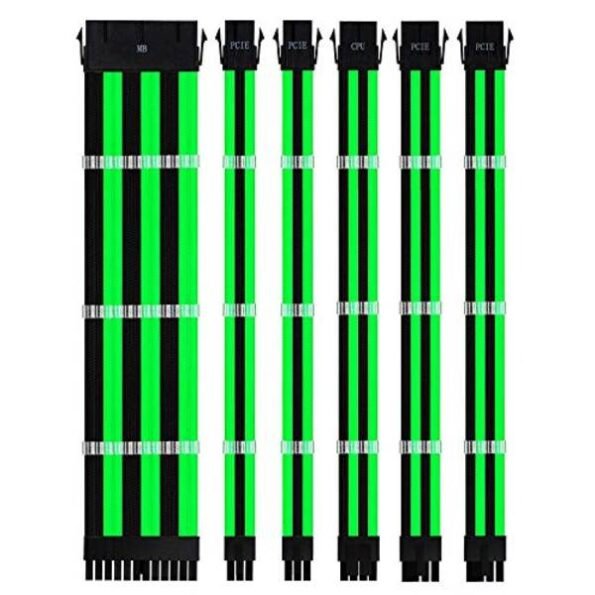 Ant Esports MOD Extension Cable Set 30 cm Black & Green.