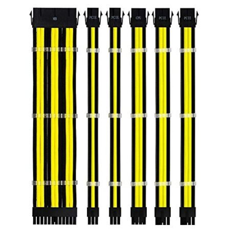 Ant Esports MOD Extension Cable Set 30 cm Black & Yellow.