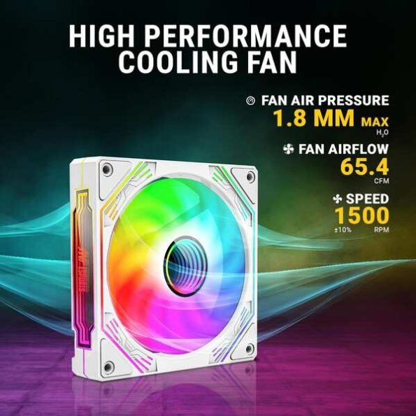 Ant Esports SCIFLOW 120mm Case Fan ARGB (White)