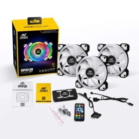 Ant Esports SuperFlow 120mm ARGB 3 fan Kit