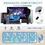 Ant Esports WKM44 Wireless Retro Keyboard and Mouse Combo (Blue) 1(1)