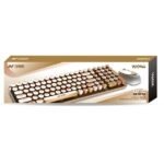 Ant Esports WKM44 Wireless Retro Keyboard and Mouse Combo (Brown) 1(1)