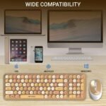 Ant Esports WKM44 Wireless Retro Keyboard and Mouse Combo (Brown) 1(1)