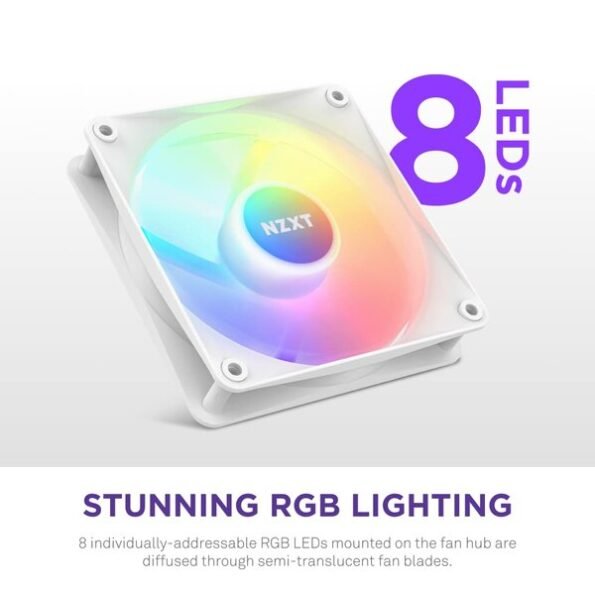 NZXT F120RGB - 120mm RGB Liquid Cooler (White)