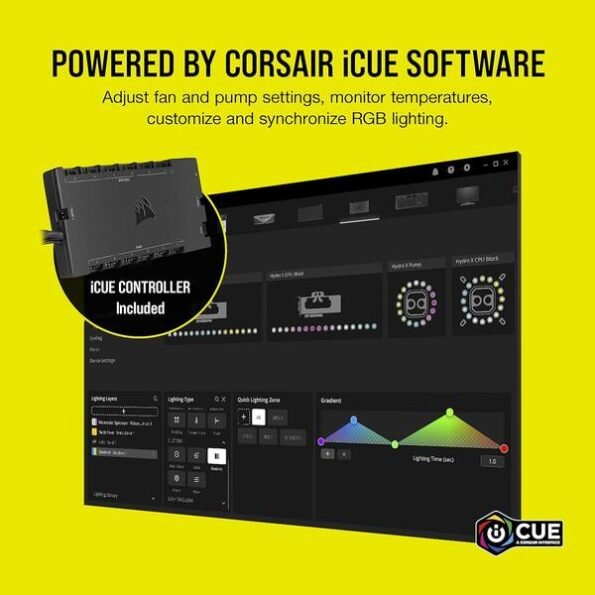 CORSAIR Hydro X Series iCUE XH305i RGB PRO Custom Cooling Kit WHITE