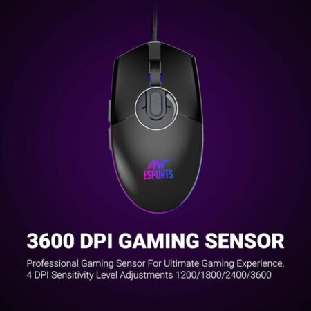 Ant Esports GM60 Wired Optical Gaming Mouse