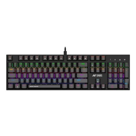 Ant Esports MK3200 V2 Mechanical Gaming Keyboard Multicolor LED Backlit Wired- Black