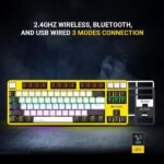 Ant Esports MK4500 Pro 3in1 Wireless & BT & Wired TKL Mechanical Backlit Gaming Keyboard Black 4