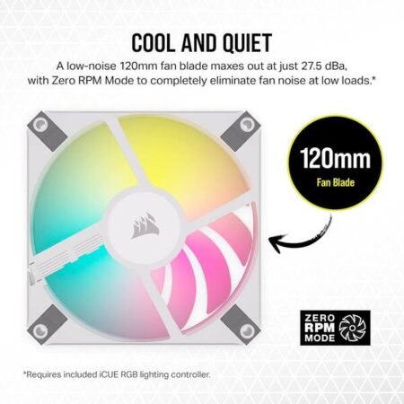 Corsair AF120 RGB SLIM 120mm Fan Dual Pack White