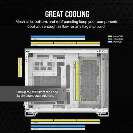 Corsair Chassis 2500X CC-9011266-WW Glass Mid-Tower