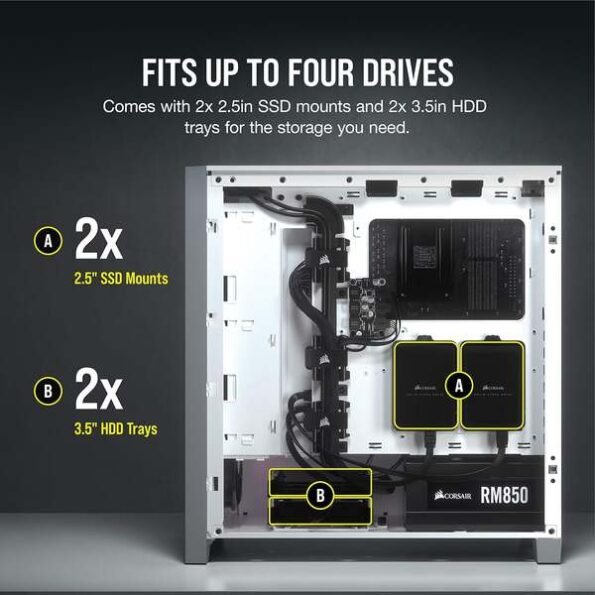 Corsair iCUE 4000X RGB TG White