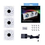Lian li TLLCD 120-3 White Cooler Computer Fan 1(1)