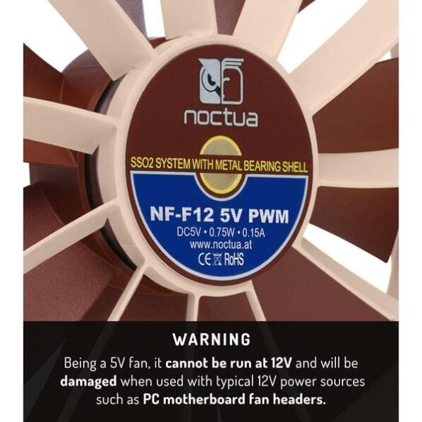 Noctua NF-F12 5V PWM Premium-Quality Quiet