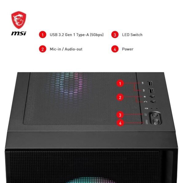 MSI MAG FORGE 320R Airflow