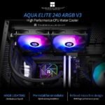 Thermalright Aqua Elite 240 V3 Water Cooling CPU Cooler, Double PWM ARGB Fans with S-FDB Bearings,Efficient PWM Controlled Pump,for AMD/AM4/AM5