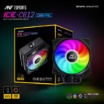 Ant Esports ICE-C612 Digital CPU Cooler With Temperature Display Panel With Heatsink Black