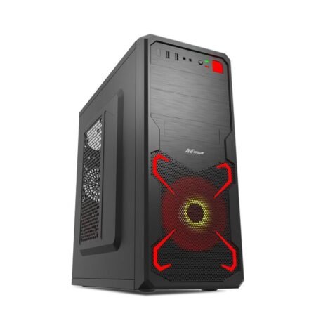 Ant Value Metal X1 ATX Computer Case/Business/Gaming Cabinet - Black Support ATX, M-ATX, Itx Pre-Installed 1 Front Fan