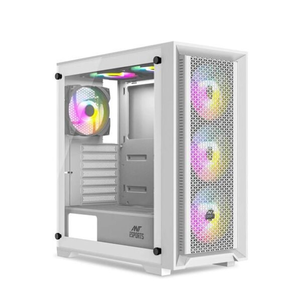 Ant Esports SX7 Auto RGB (ATX) Mid Tower Cabinet (White)