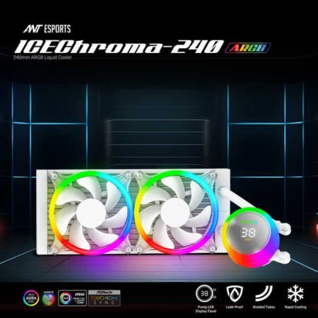 Ant Esports ICECHROMA-240 ARGB COOLER WHITE